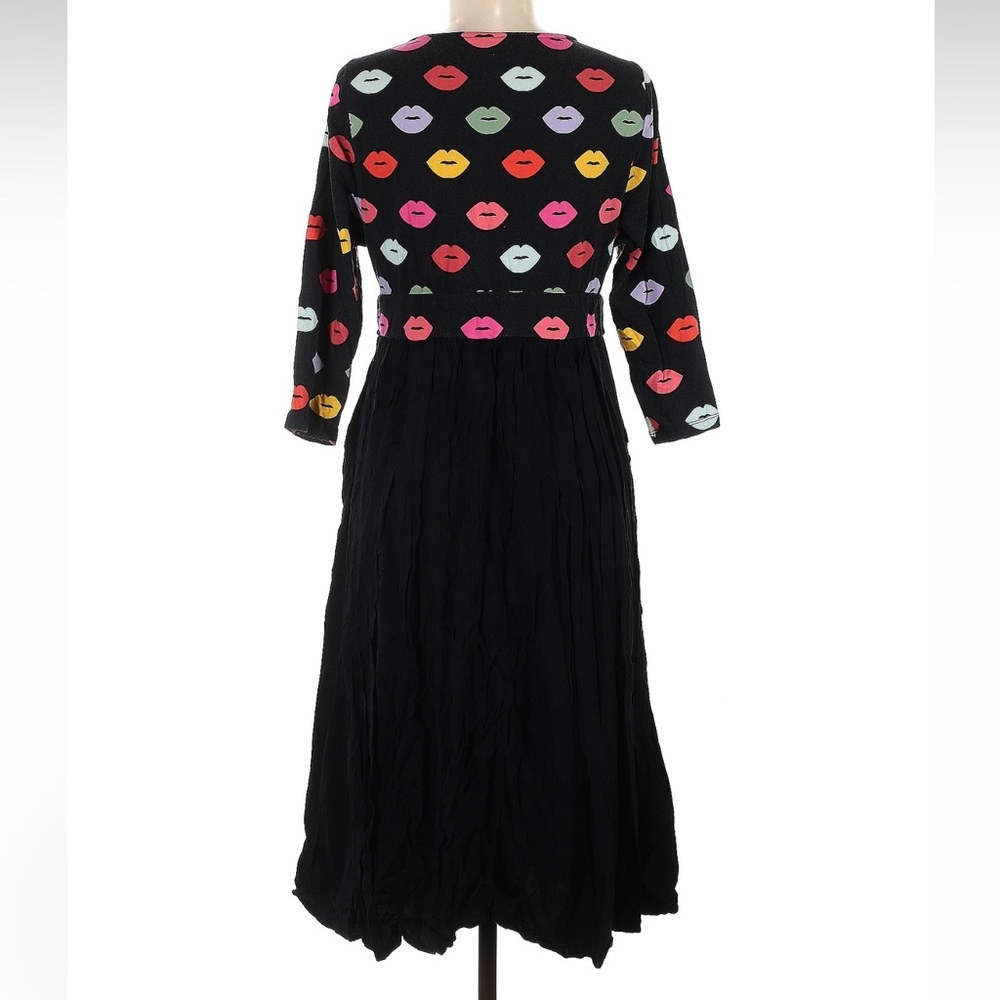 Torrid Kissy Lips Midi Challis And Jersey Dress Women’s Size 00 Medium M Rare!!! - Picture 5 of 9